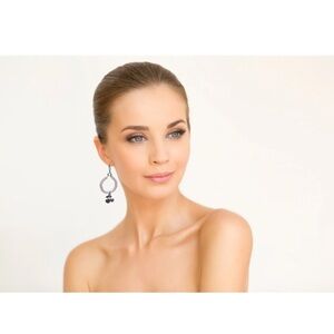 Elegant Pink Beaded Earrings with pink cherries